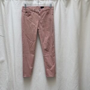 AG Adriano Goldschmied Pink Skinny Jeans The Prima Crop Cigarette Jean